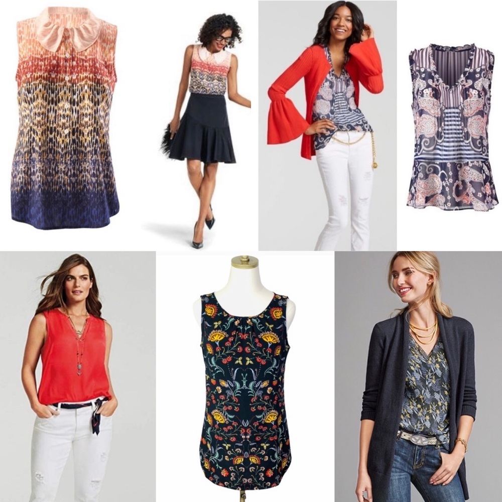 Bundle of 5 CAbi Sleeveless Tops, Blouses, Tanks Size XS